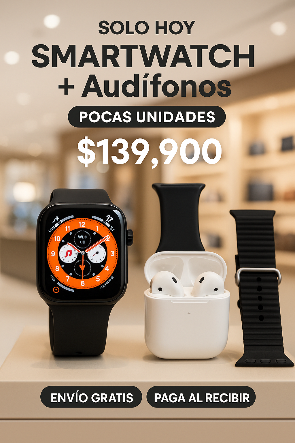 💥 SOLO HOY | PRECIO EXCLUSIVO - Smartwatch T900 + Audifono 💥 NO DEJES PASAR